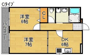 ハイツ一益の物件間取画像